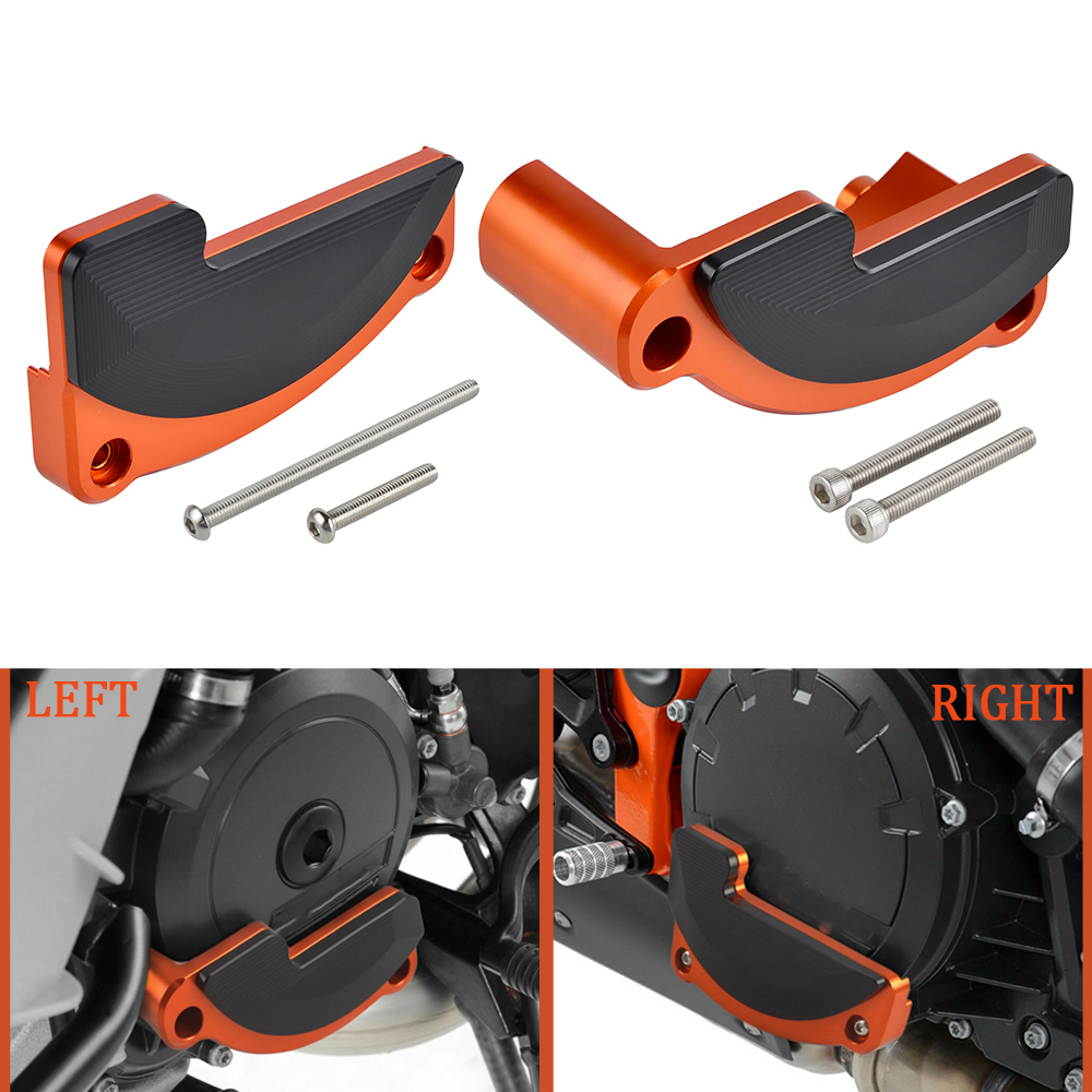 Right w/ Left Engine Case Slider Guard For KTM 1290 Super Duke R 2014