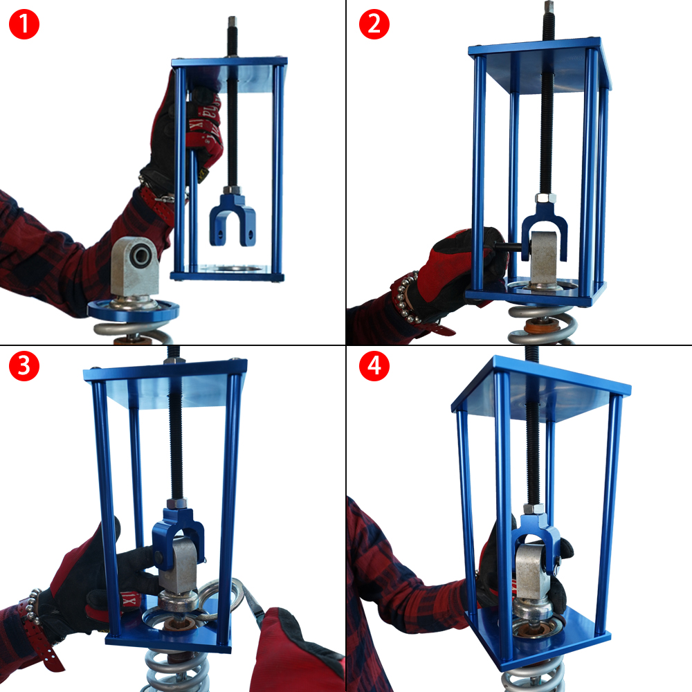 Motorcycle ATV UTV Shock Spring Compressor Tool with 4x 60/66/72/75mm