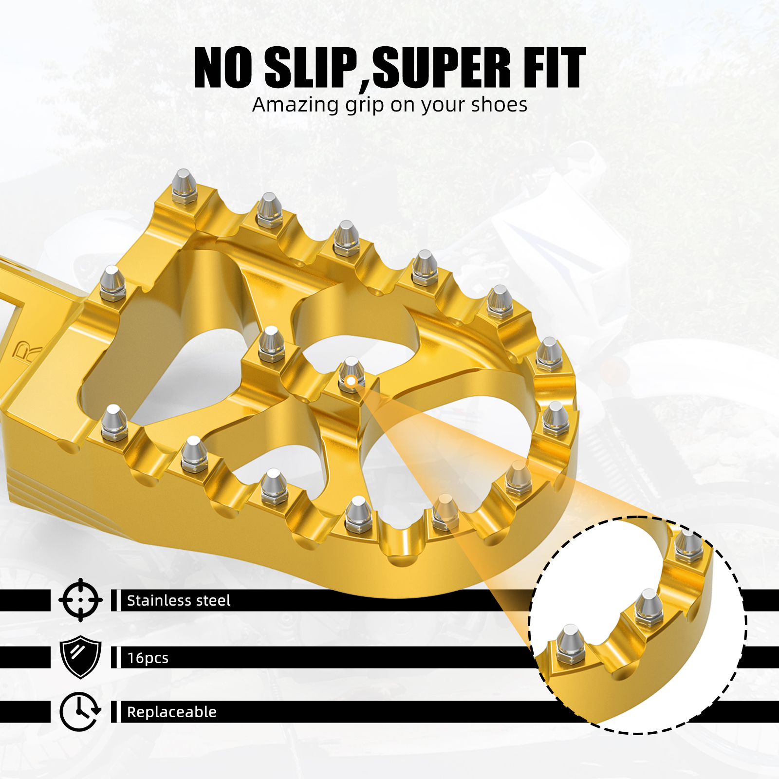 NiceCNC Foot Pegs Pedals Footpegs For Suzuki DRZ400S DRZ400SM 20002020