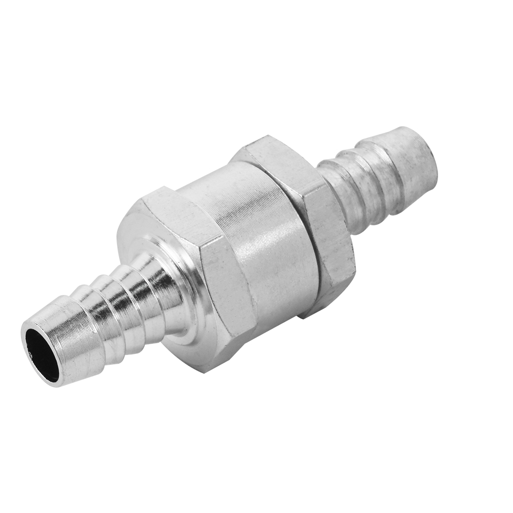 8mm Chrome Aluminium Non-return One Way Check Valve Fuel Diesel Water/_shTA