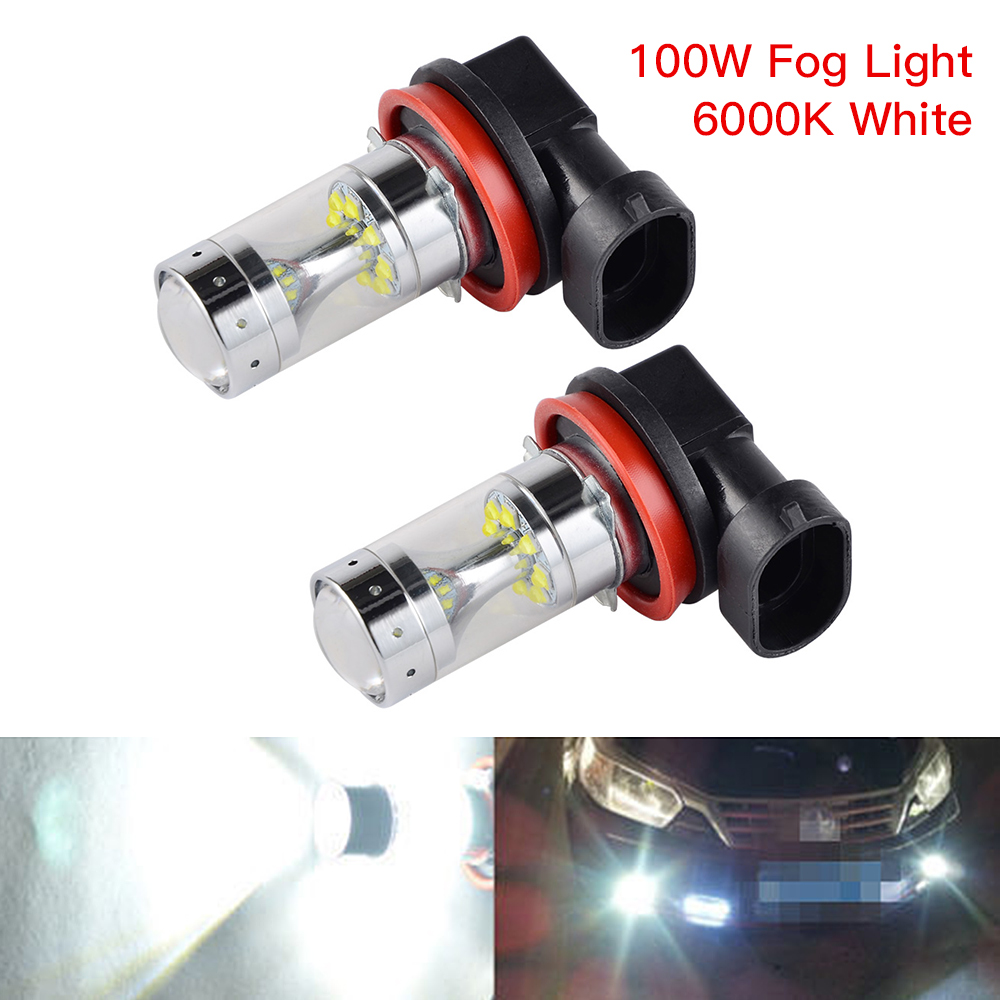 Protekz 6000K LED Fog Light Kit for 2013-2016 Toyota VENZA H11 Fog Bulb