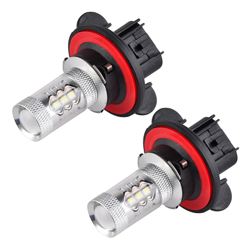 For Polaris 80W Super White LED Headlight Bulbs Ranger Outlaw RZR Scrambler
