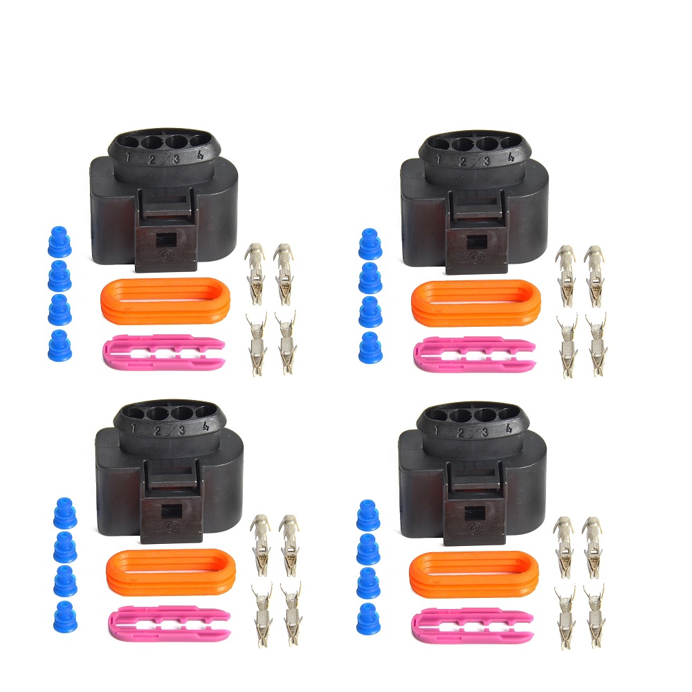 4 Set Ignition Coil Wiring Harness Connector Repair Kit For VW Audi 8K0973724 eBay