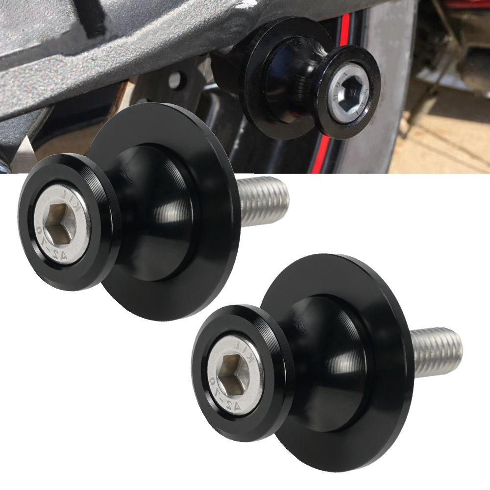 ぷるそ 8mm M8x1.25 Swing Arm Spools Slider For Kawasaki ZX-6R ZX-10R Z800